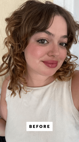 Hoffmann before using the Wavytalk Thermal Brush