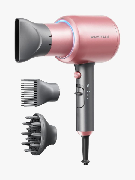 Wavytalk Blown Away Ionic Hair Dryer in branded component on a light gray background