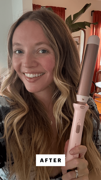 Fowler after using the Wavytalk Multi Styler